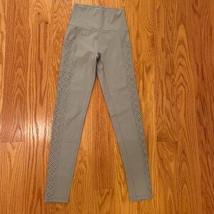 Aerie Floral Cutout Grey Leggings